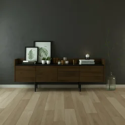Credenza noce 195x40x73h cm 3 ante e 2 cassetti - Zungoli