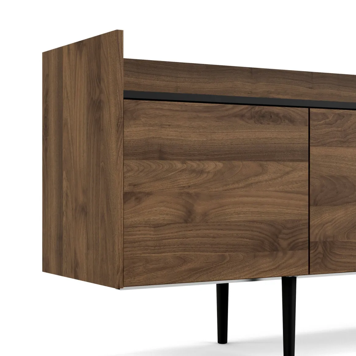 Credenza noce 195x40x73h cm 3 ante e 2 cassetti - Zungoli