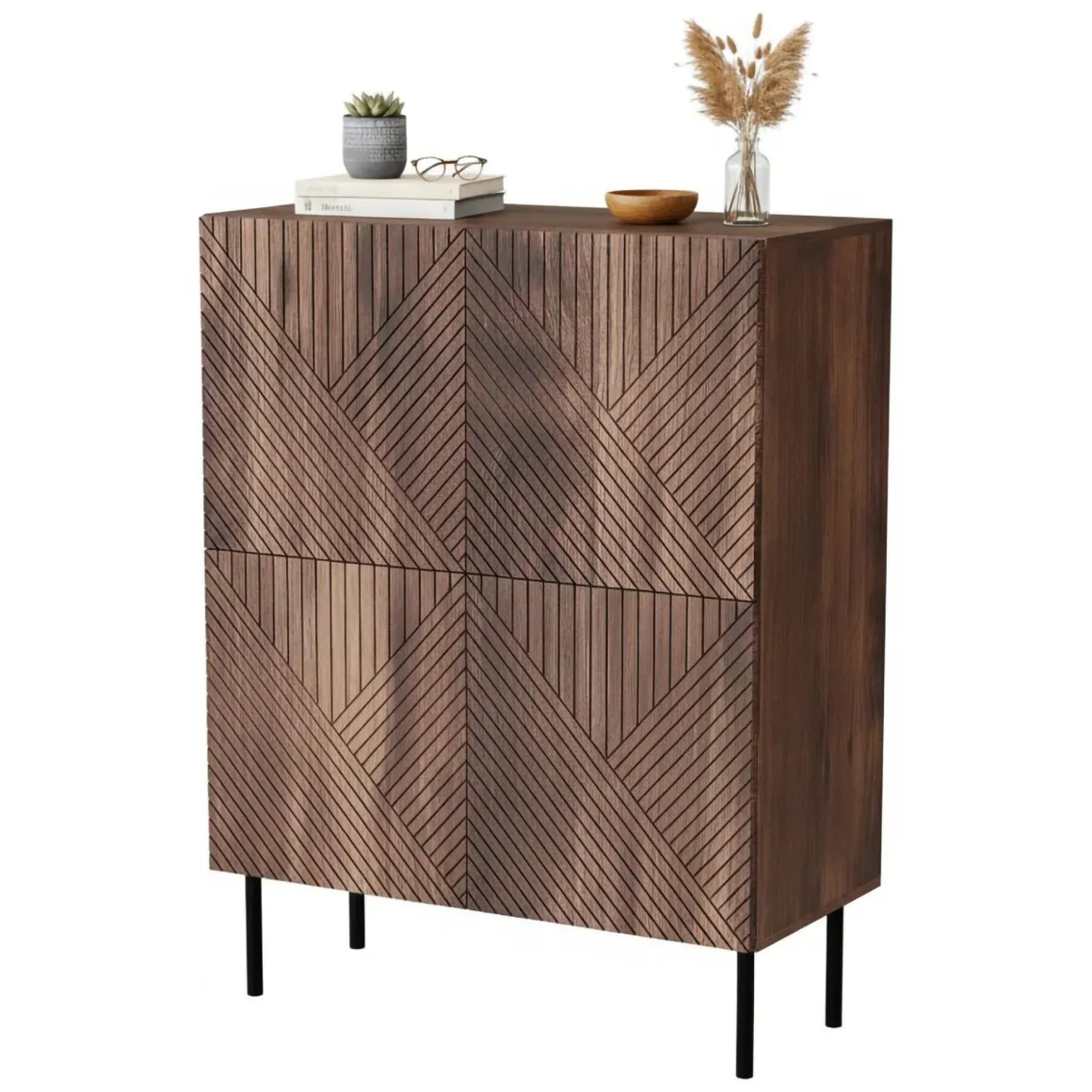 Credenza noce 118x40x89h cm 2 ante - Gaby