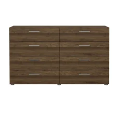 Credenza noce 140x40x81h cm 8 cassetti - Urduja