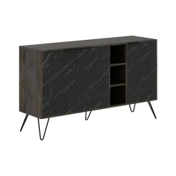 Credenza ossido e nera marmo 142x35x83h cm 3 ante - Alin