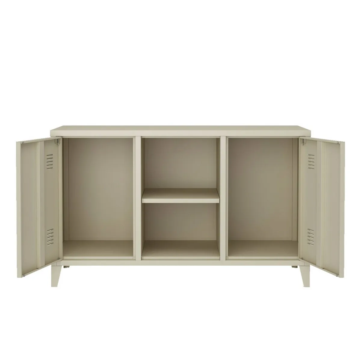 Madie|Credenze > Dmora Credenza panna 120x40x73h cm 2 ante - Friddi Bianco Panna