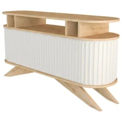 Credenza quercia e bianca 150x43x75h cm 2 ante - Joy