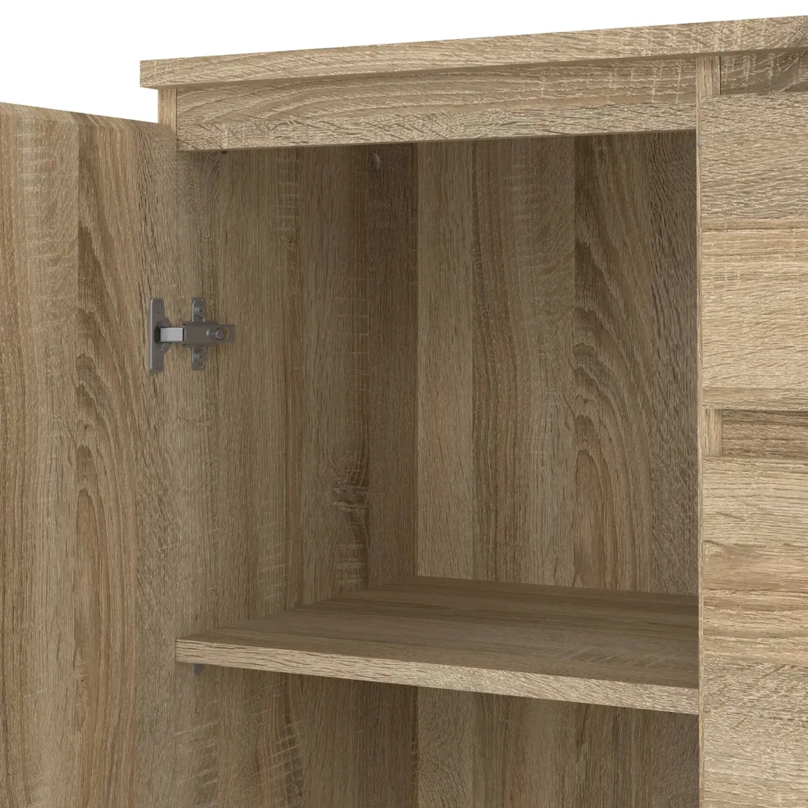Credenza quercia 119x40x83h cm 2 ante e 3 cassetti - Zumpano