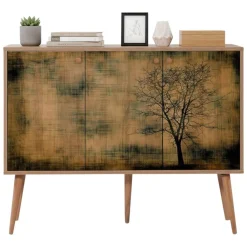 Credenza quercia 120x36x90h cm 3 ante - Haratan