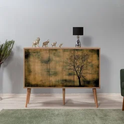 Credenza quercia 120x36x90h cm 3 ante - Haratan