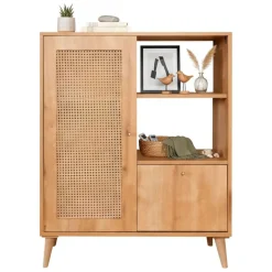 Cucina|Madie > Dmora Credenza quercia 90x40x110h cm 2 ante - Sfalerite Marrone Quercia