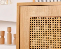 Cucina|Madie > Dmora Credenza quercia 90x40x110h cm 2 ante - Sfalerite Marrone Quercia