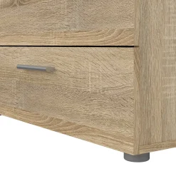 Madie|Credenze > Dmora Credenza quercia 140x40x81h cm 8 cassetti - Phethai Marrone Quercia