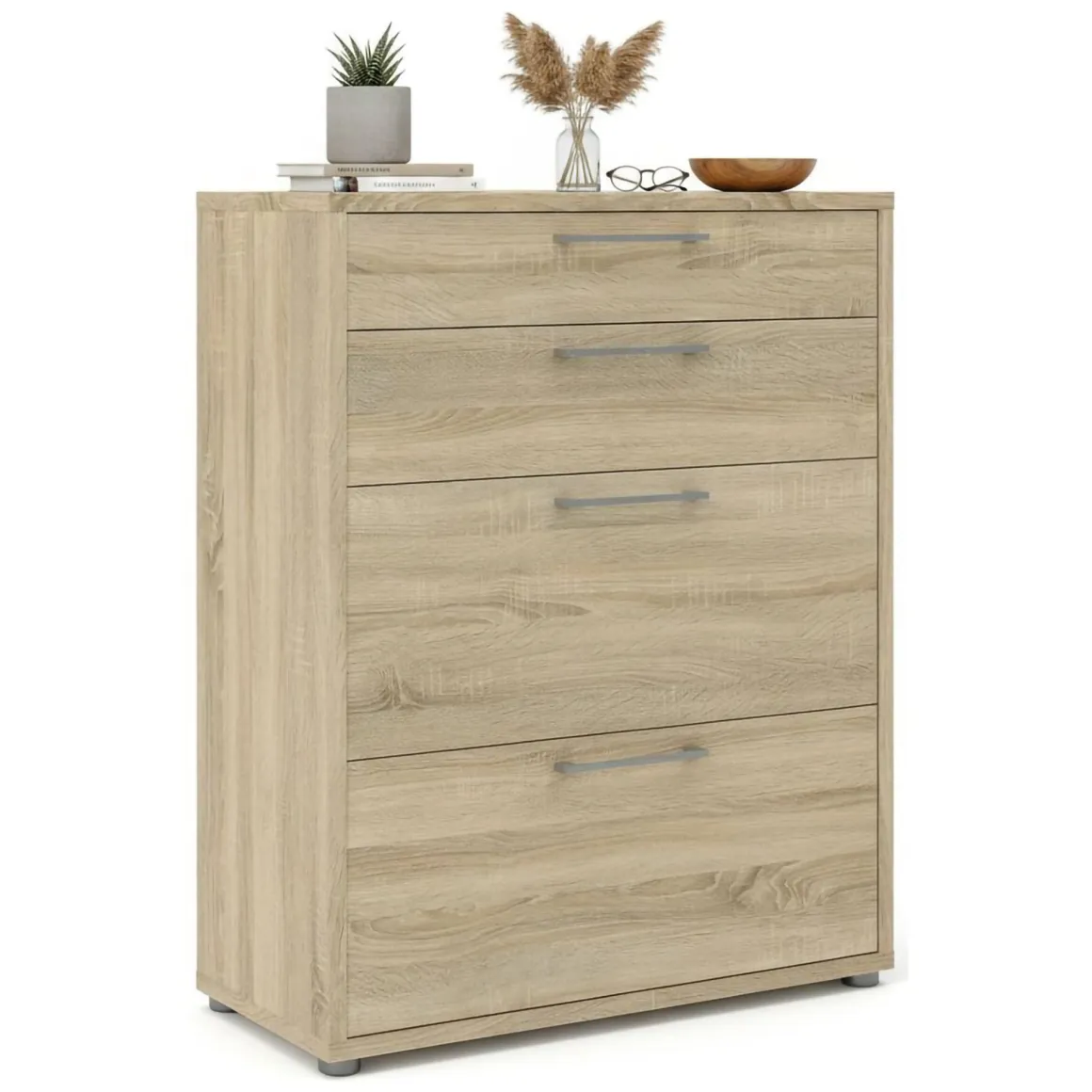Credenza quercia 89x40x113h cm 4 cassetti - Anghiari