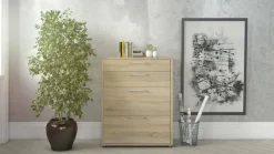 Credenza quercia 89x40x113h cm 4 cassetti - Anghiari