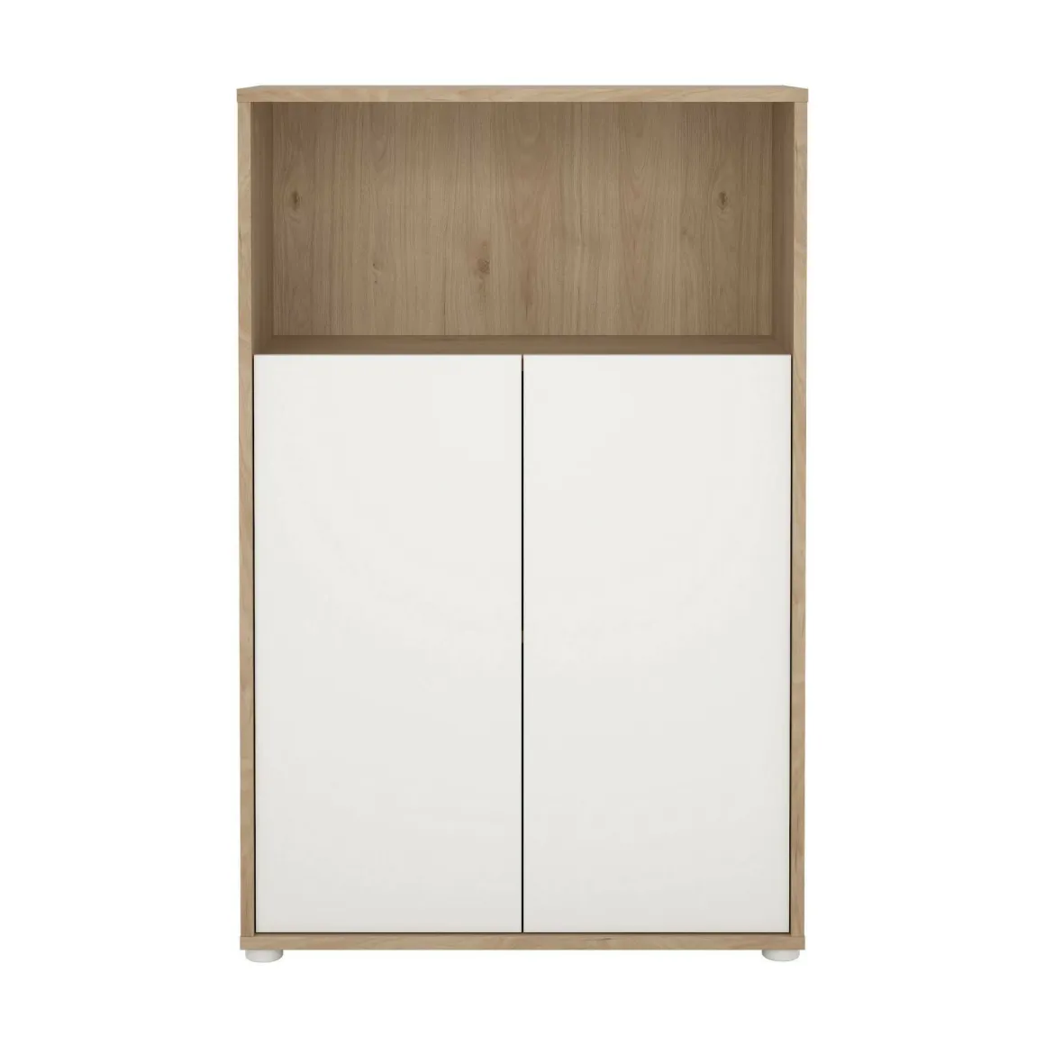 Credenza rovere e bianca 79x34x123h cm 2 ante - Canossa