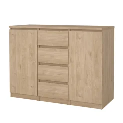 Credenza rovere 120x50x90h cm 2 ante e 4 cassetti - Angelika