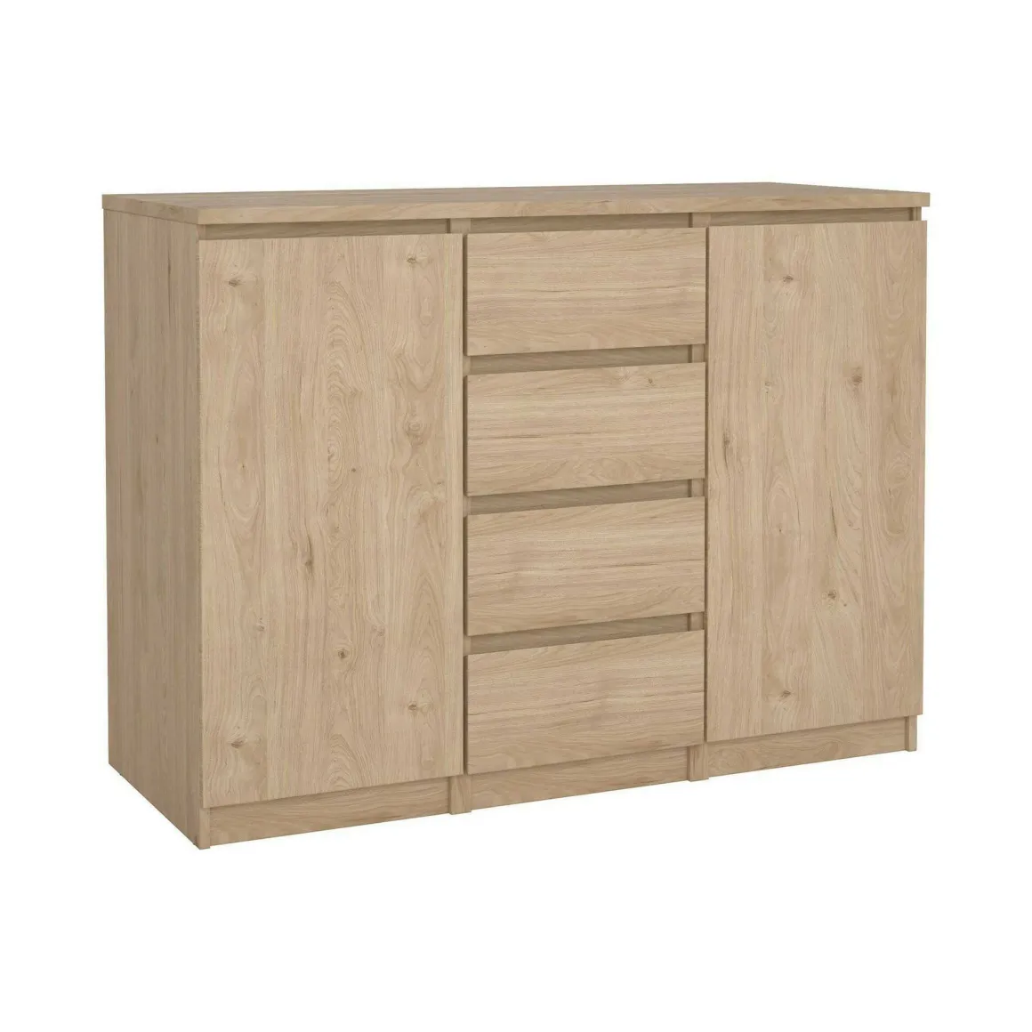 Credenza rovere 120x50x90h cm 2 ante e 4 cassetti - Angelika