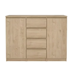 Credenza rovere 120x50x90h cm 2 ante e 4 cassetti - Angelika