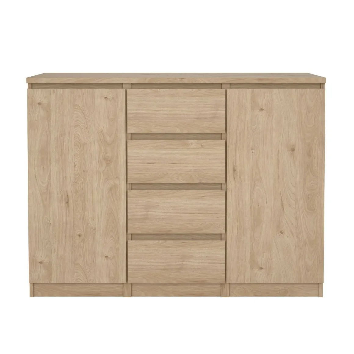 Credenza rovere 120x50x90h cm 2 ante e 4 cassetti - Angelika