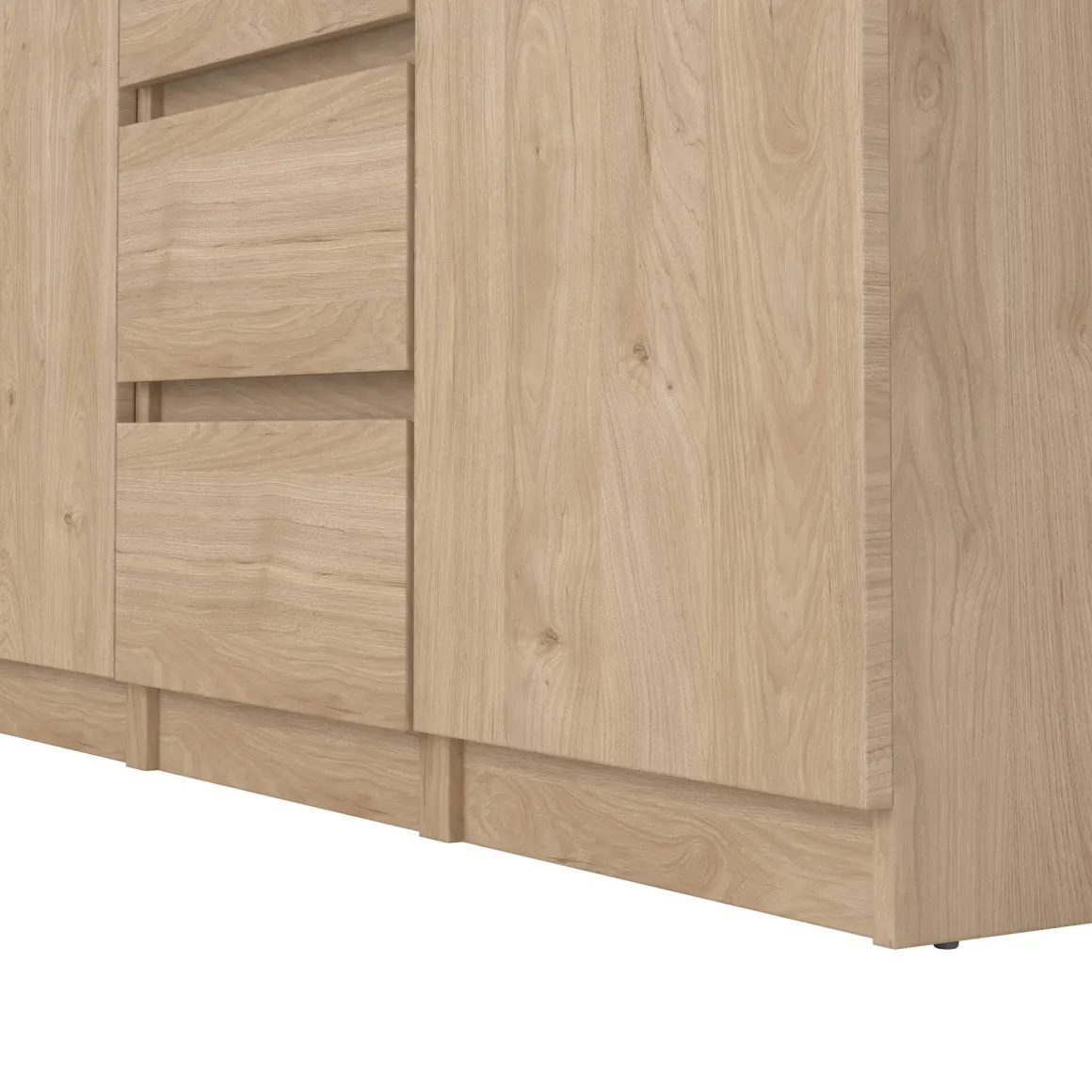 Credenza rovere 120x50x90h cm 2 ante e 4 cassetti - Angelika