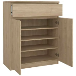Credenza rovere 80x40x100h cm 2 ante e 1 cassetto - Genziana