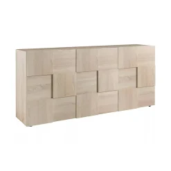 Madie|Credenze > Dmora Credenza rovere 181x43x84h cm 3 ante - Ulysses Marrone Rovere