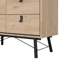 Credenza rovere 101x40x94h cm 6 cassetti - Maka