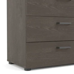 Madie|Credenze > Dmora Credenza rovere 140x40x81h cm 8 cassetti - Acetosella Marrone Noce
