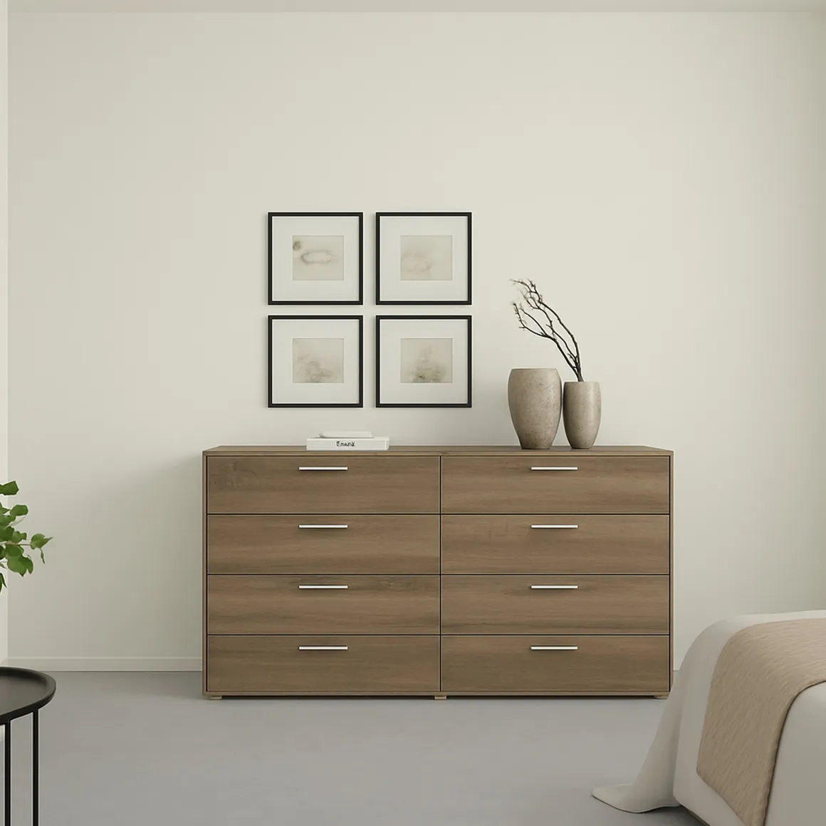 Credenza rovere 140x40x81h cm 8 cassetti - Phethai
