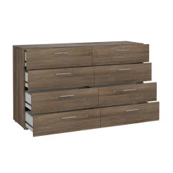 Credenza rovere 140x40x81h cm 8 cassetti - Phethai