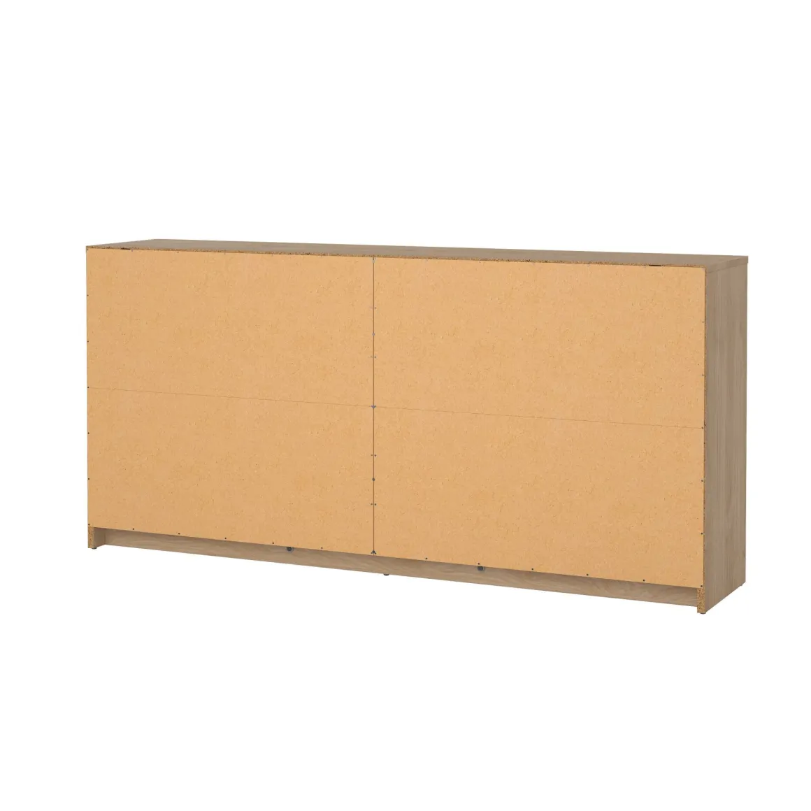 Madie|Credenze > Dmora Credenza rovere 150x40x94h cm 6 cassetti - Anturio Marrone Rovere