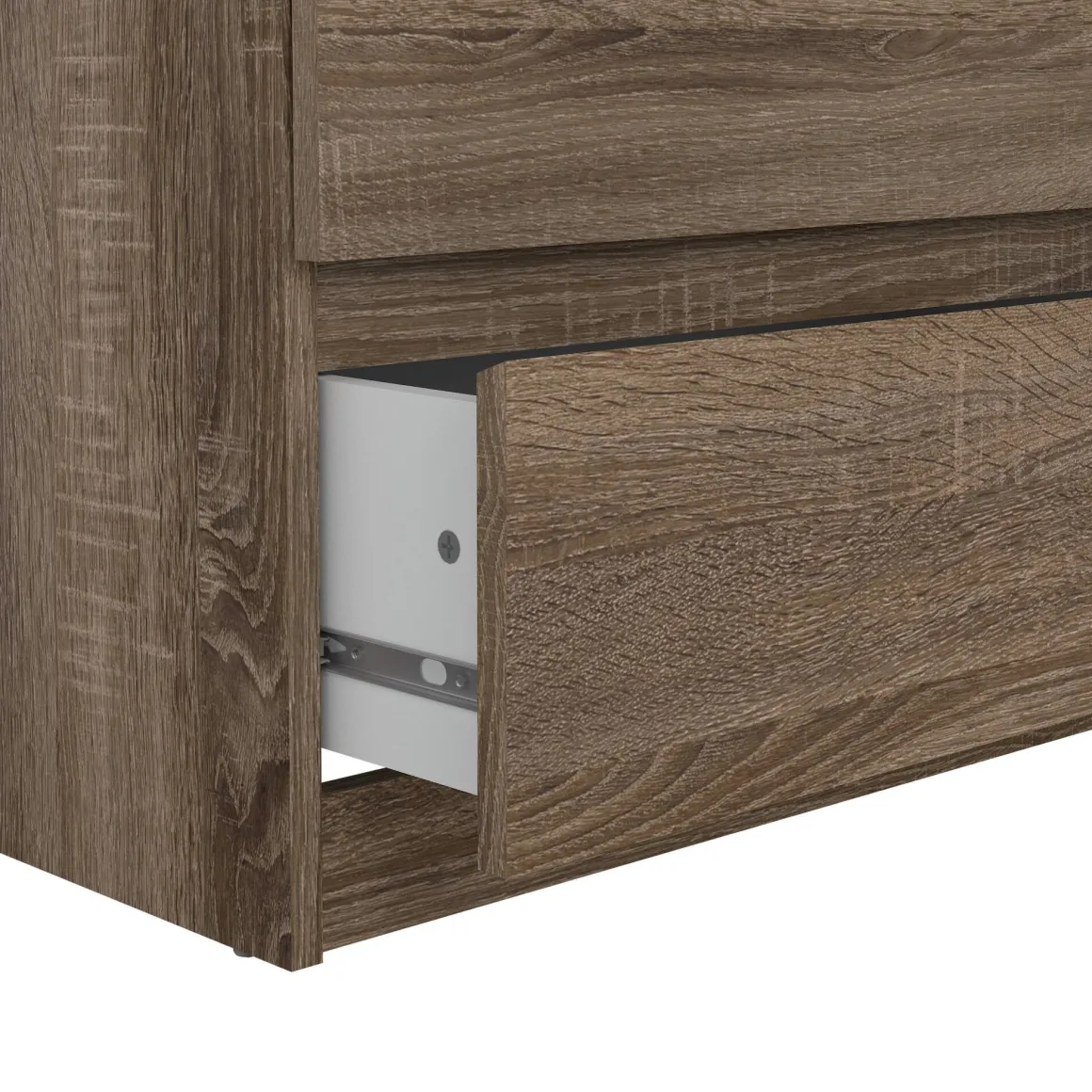 Madie|Credenze > Dmora Credenza rovere 153x50x70h cm 6 cassetti - Abacadabra Marrone Rovere