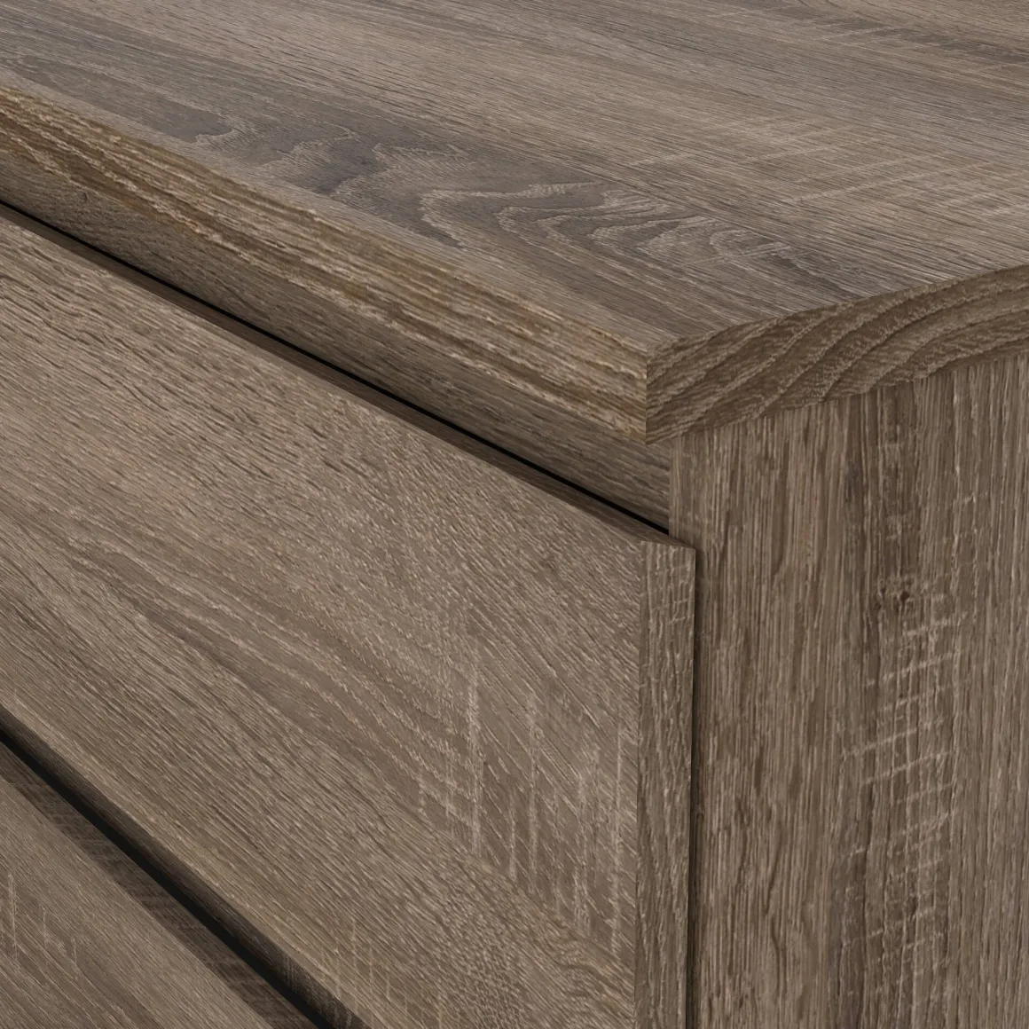 Madie|Credenze > Dmora Credenza rovere 153x50x70h cm 6 cassetti - Abacadabra Marrone Rovere
