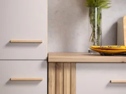 Cucine > Dmora Cucina Beige Marrone Rovere Nodi 2 Cassetti 8 Ripiani, 9 Ante - Ghemme Marrone, Beige Rovere Nodi
