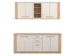 Cucine > Dmora Cucina Beige Marrone Rovere Nodi 2 Cassetti 8 Ripiani, 9 Ante - Ghemme Marrone, Beige Rovere Nodi