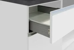 Cucina Bianco Lucido Grigio Ardesia un Cassetto 19 Ripiani, 7 Ante Made in Italy - Attimis