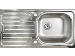 Cucina Bianco Lucido Marrone Rovere un Cassetto 13 Ripiani, Modulabile Made in Italy - Fonti
