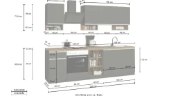 Cucina Bianco Lucido Marrone Rovere un Cassetto 19 Ripiani, Modulabile Made in Italy - Attimis