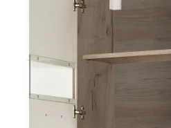Cucina Bianco Marrone Rovere un Cassetto 3 Ripiani, Apertura Battente, Scorrevole - Garessio