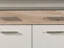 Cucina Bianco Marrone Rovere un Cassetto 3 Ripiani, Apertura Battente, Scorrevole - Garessio