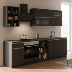 Cucina Grigio Ardesia Grigio Ardesia un Cassetto 13 Ripiani, Modulabile Made in Italy - Fonti