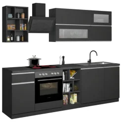 Cucina Grigio Ardesia Grigio Ardesia un Cassetto 13 Ripiani, Modulabile Made in Italy - Fonti