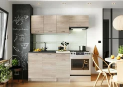 Cucina Marrone Rovere Modulabile un Cassetto, 3 Ripiani - Sora