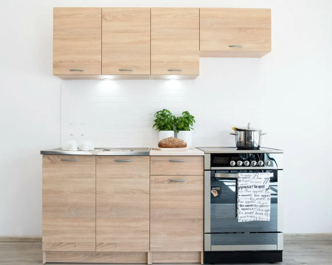 Cucina Marrone Rovere Modulabile un Cassetto, 3 Ripiani - Sora