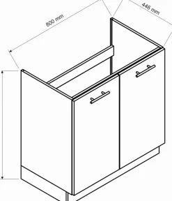 Cucina Marrone Rovere Modulabile un Cassetto, un Ripiano - Urzulei