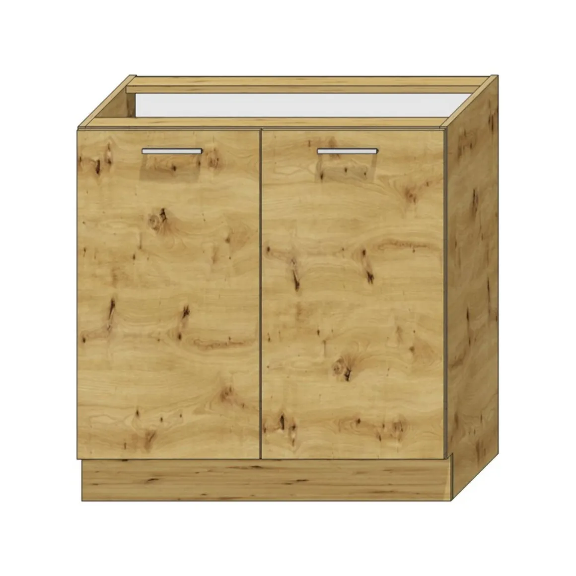 Cucina Marrone Rovere Nodi un Ripiano Modulabile, un Cassetto - Camerino