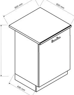 Cucina Marrone Rovere Nodi un Ripiano Modulabile, un Cassetto - Camerino