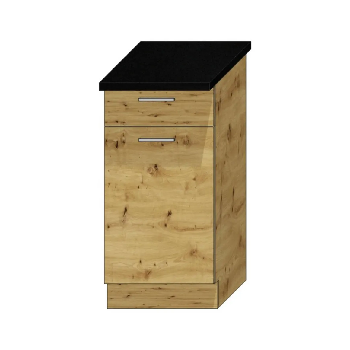 Cucina Marrone Rovere Nodi un Ripiano Modulabile, un Cassetto - Camerino