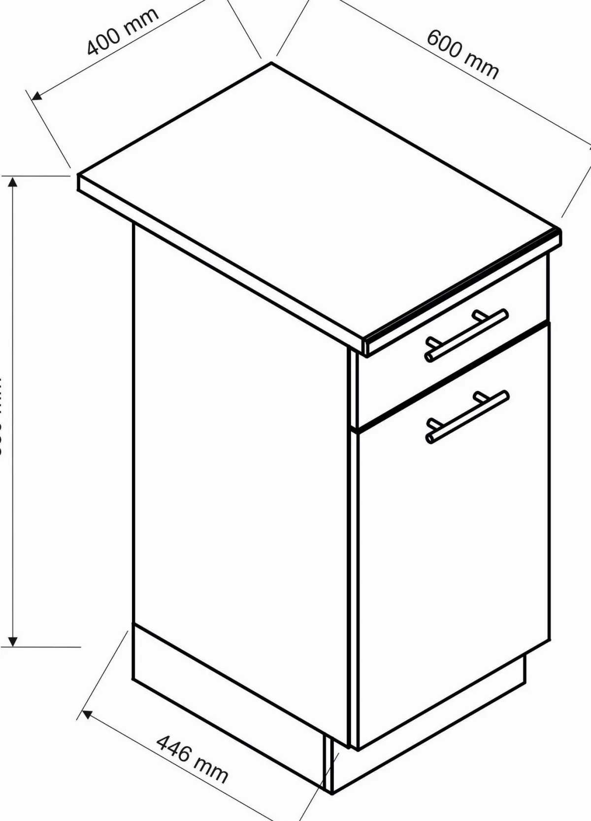 Cucine > Dmora Cucina un Ripiano Modulabile, un Cassetto - Camerino Marrone Rovere