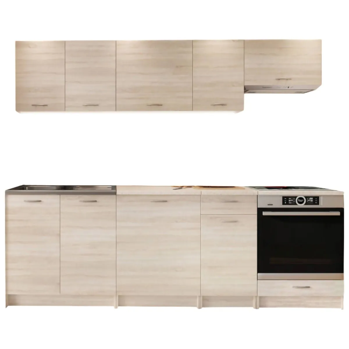 Cucine > Dmora Cucina un Ripiano Modulabile, un Cassetto - Camerino Marrone Rovere