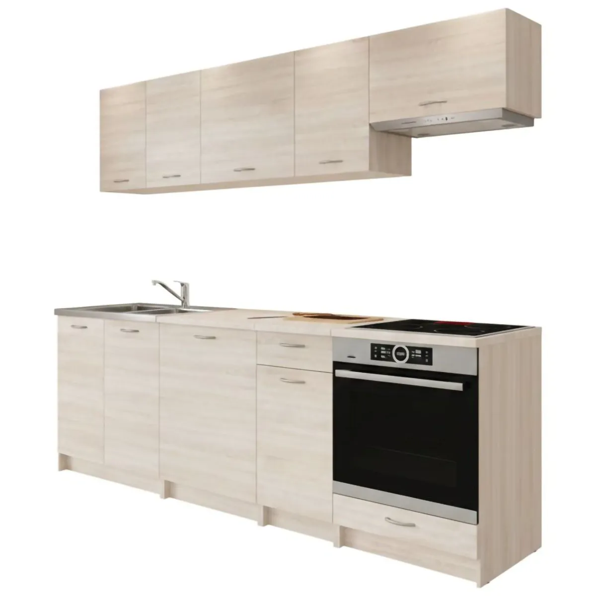 Cucine > Dmora Cucina un Ripiano Modulabile, un Cassetto - Camerino Marrone Rovere