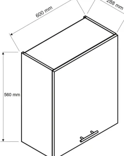 Cucine > Dmora Cucina un Ripiano Modulabile, un Cassetto - Camerino Marrone Rovere