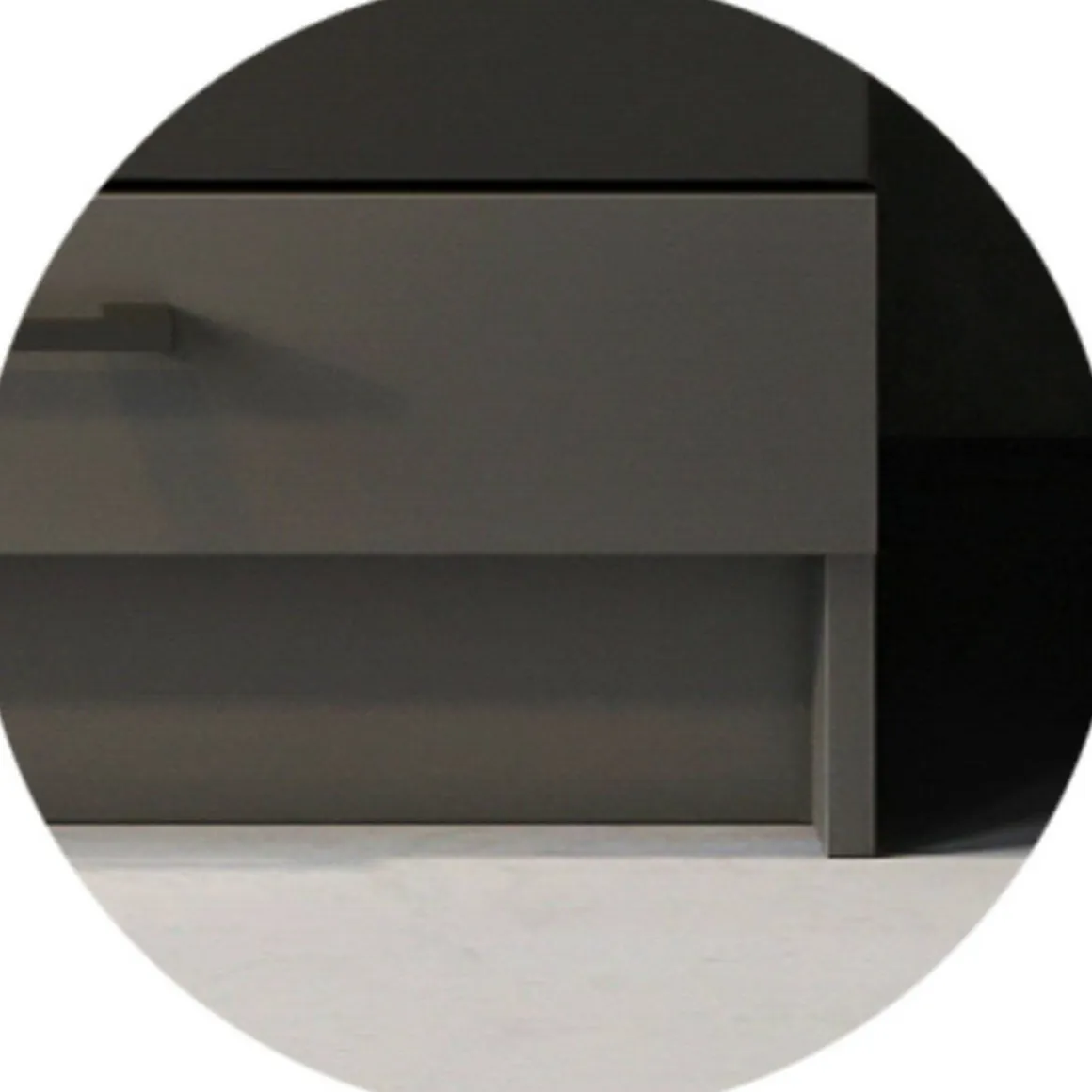 Cucina Nero Antracite Modulabile un Cassetto, un Ripiano - Rostas